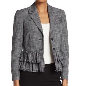 Rebecca Taylor Peplum Tweed Blazer
